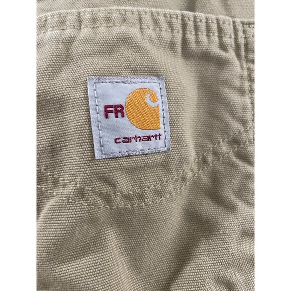 CARHARTT MEN'S CARGO KHAKI WORK FLAME RESISTANT PANTS CAT 2 2112 SIZE 34 X 30 - Picture 4 of 10